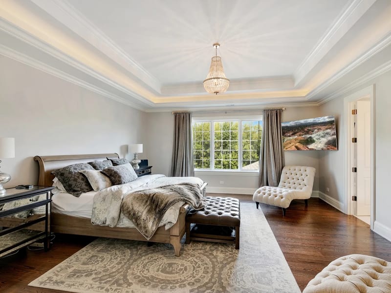Luxury primary bedroom suite